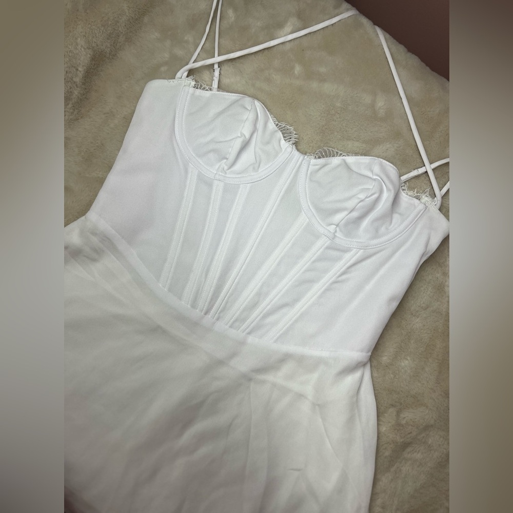White fox Move along mini white dress